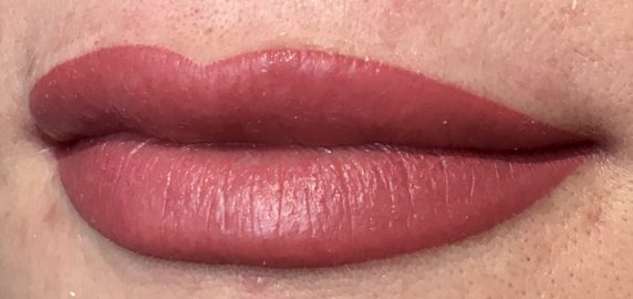 Client Lips with tattoo